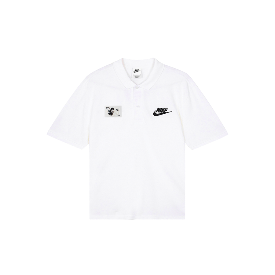 Nike Nike Polo Shirts Men's White Polo Collar Moderate Straight Fit