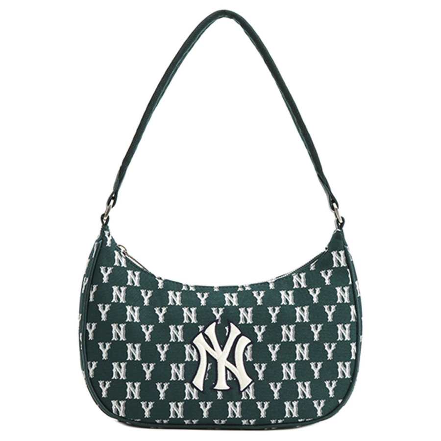 MLB MLB Artificial Leather Hobo Bag, Shoulder Bag, Handbag Regular Unisex Dark Green