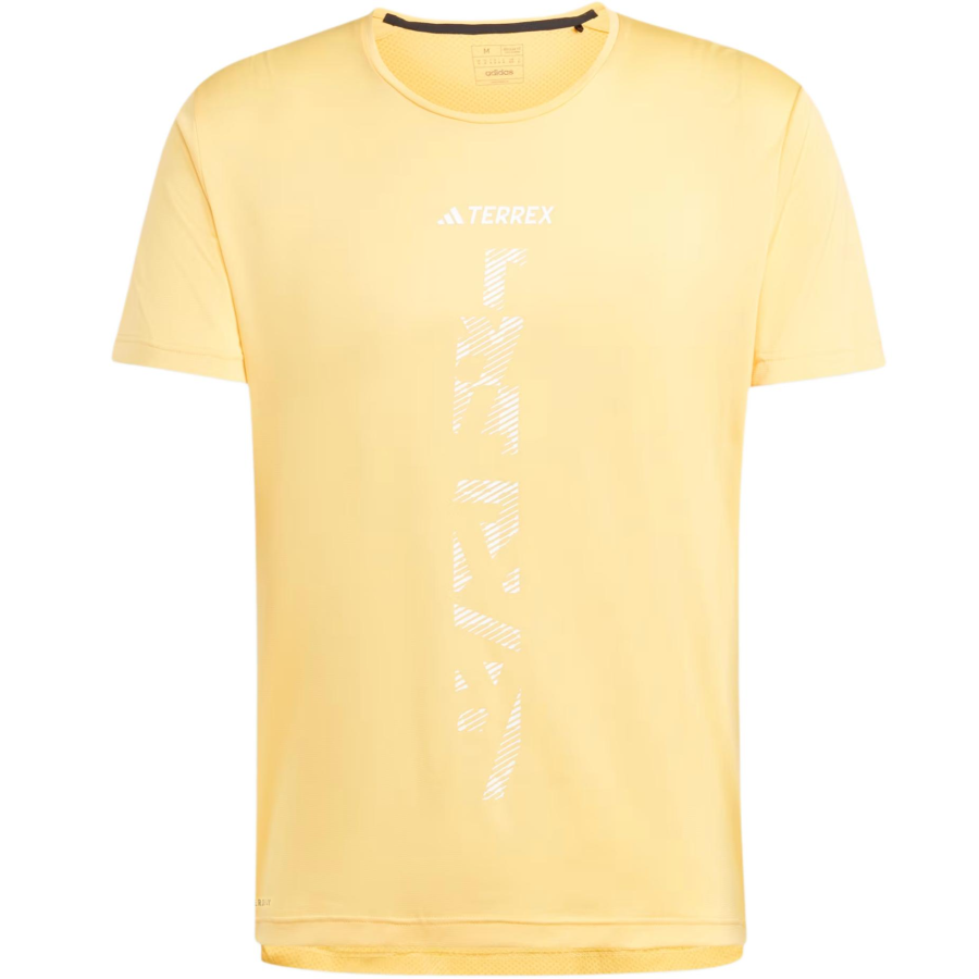 Adidas Adidas T Shirts Men's Yellow Crew Neck Moderate Straight Fit