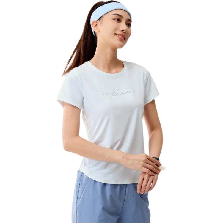 361° T Shirts Women's White Crew Neck Thin Straight Fit