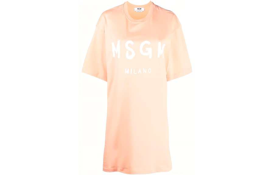 MSGM MSGM Short Sleeved Dress Women's Light Orange