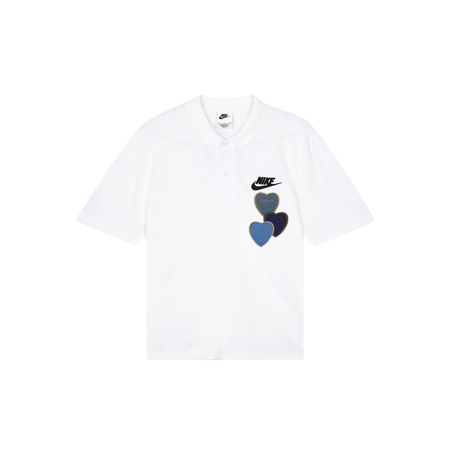Nike Nike Polo Shirts Men's White Polo Collar Moderate Straight Fit