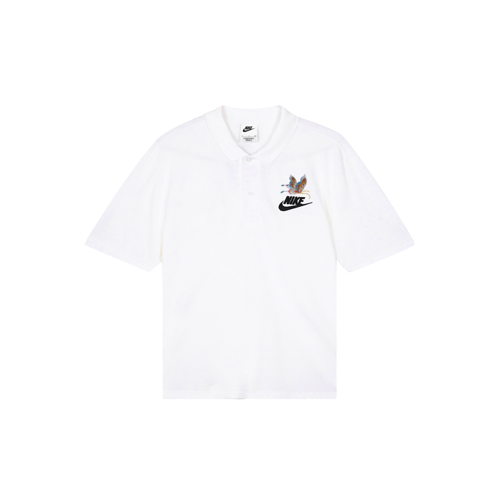 Nike Nike Polo Shirts Men's White Polo Collar Moderate Straight Fit