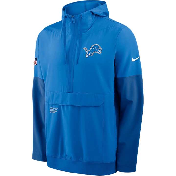 Nike Nike Detroit Lions Well Rounded Anorak Men's Nike Nfl 1/2-Zip Hooded Jacket