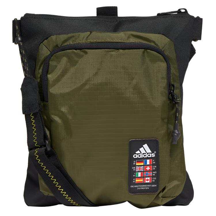Adidas Adidas Polyester Crossbody Bag, Shoulder Bag Regular Unisex Army Green