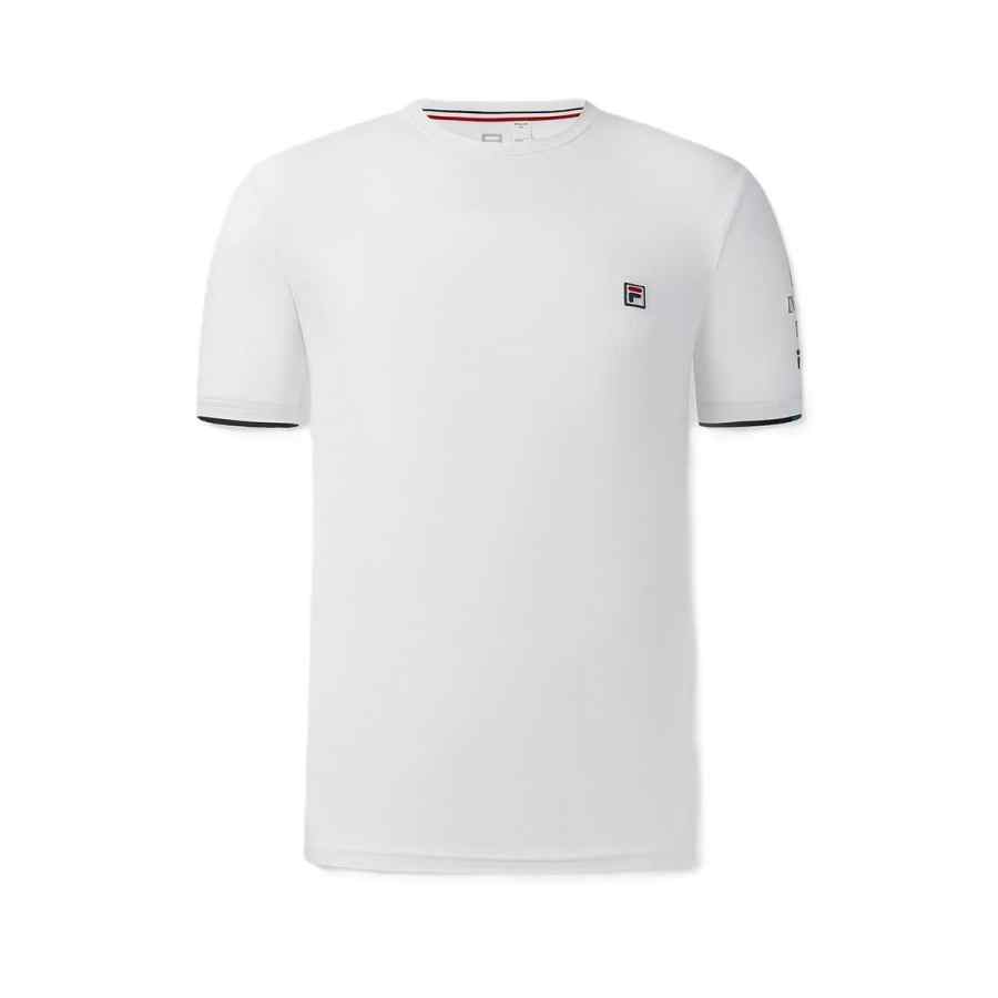 FILA Tennis Tops Men's Jade White Crew Neck Moderate