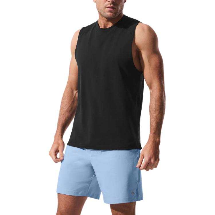 Alo Yoga Tank Tops Men's Crew Neck Moderate Other