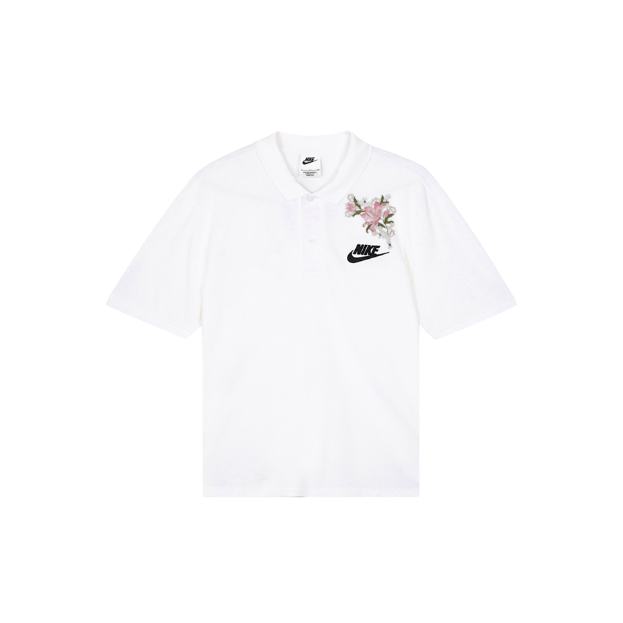 Nike Nike Polo Shirts Men's White Polo Collar Moderate Straight Fit