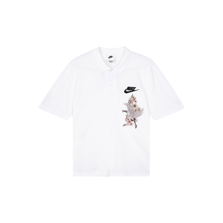 Nike Nike Polo Shirts Men's White Polo Collar Moderate Straight Fit