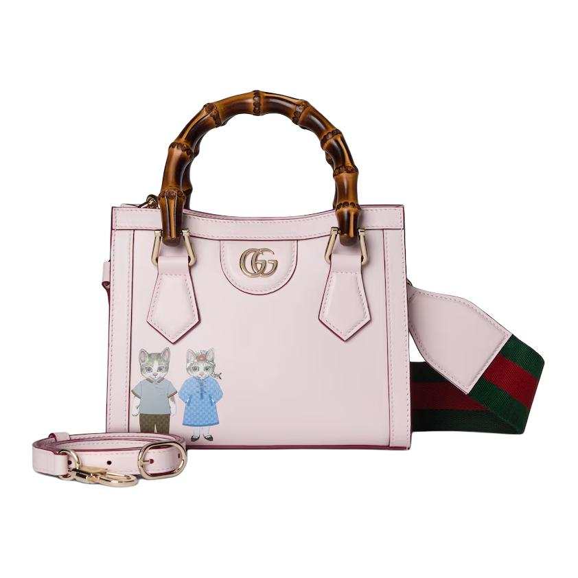 GUCCI Yuko Higuchi Collaboration Diana Leather Tote Bag, Shopping Bag, Shoulder Bag, Crossbody Bag, Handbag Small