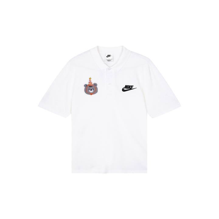 Nike Nike Polo Shirts Men's White Polo Collar Moderate Straight Fit