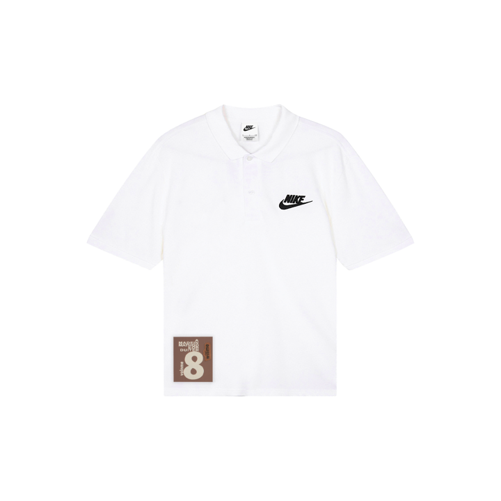 Nike Nike Polo Shirts Men's White Polo Collar Moderate Straight Fit