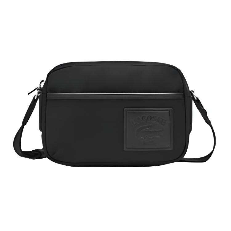 LACOSTE Blended Material Crossbody Bags Medium Men's Black/Brown