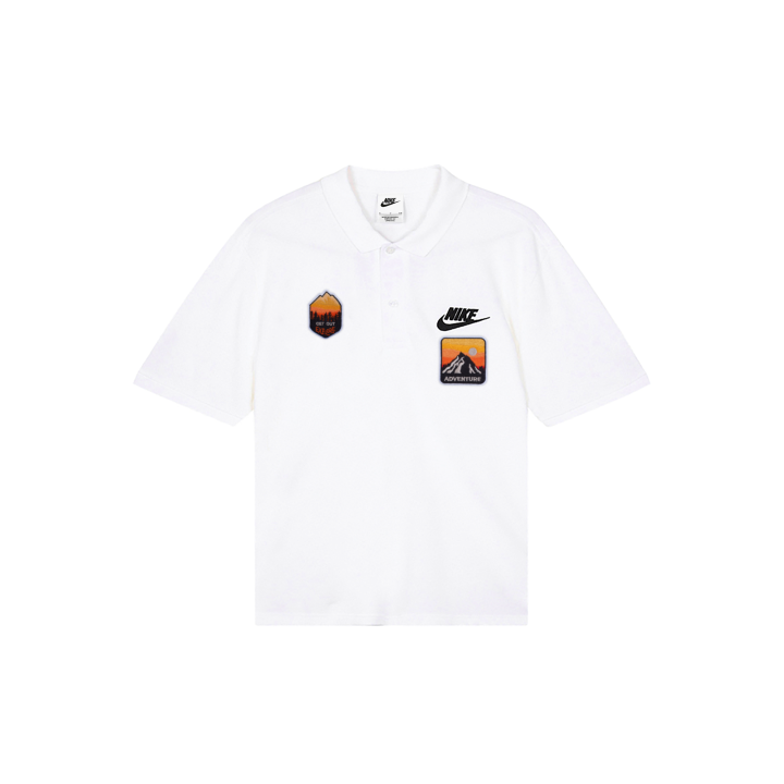 Nike Nike Polo Shirts Men's White Polo Collar Moderate Straight Fit