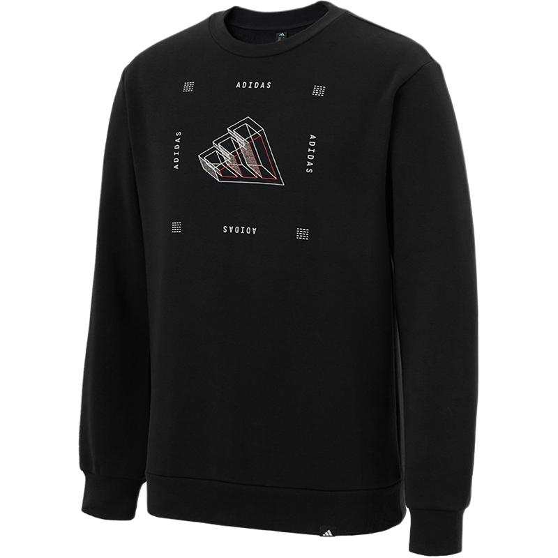 Adidas Adidas Sweatshirts Unisex Black Crew Neck Moderate