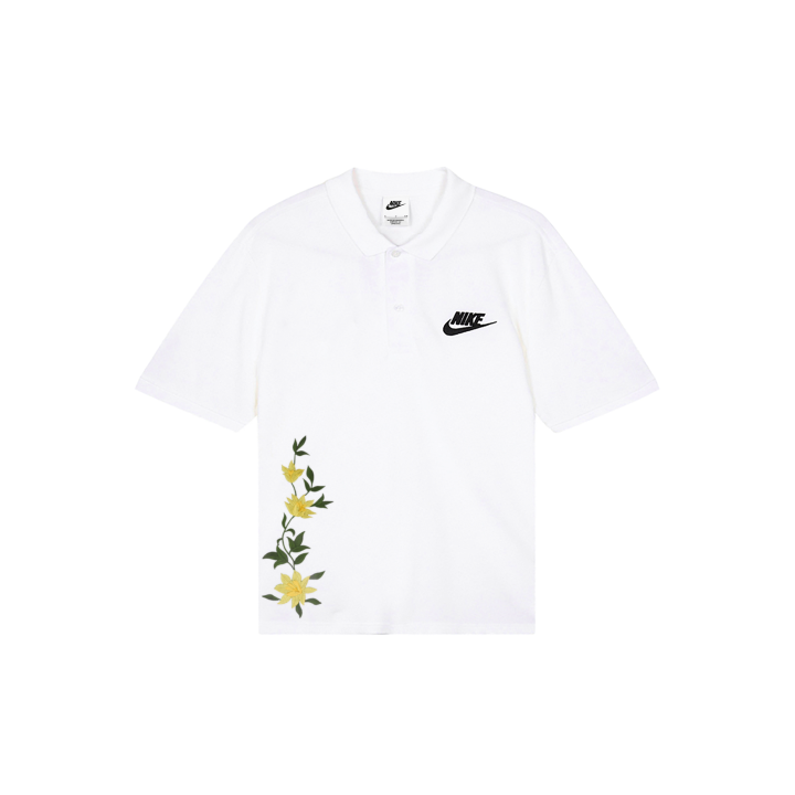 Nike Nike Polo Shirts Men's White Polo Collar Moderate Straight Fit