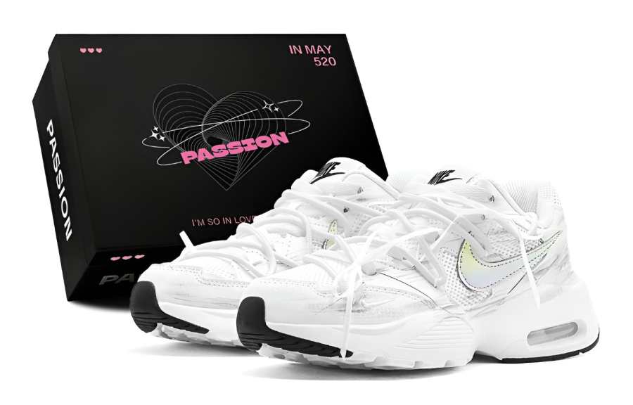Nike Nike Air Max Fusion Abrasion Resistant, Breathable, Lightweight Low top Running Shoes Women's Silver White
