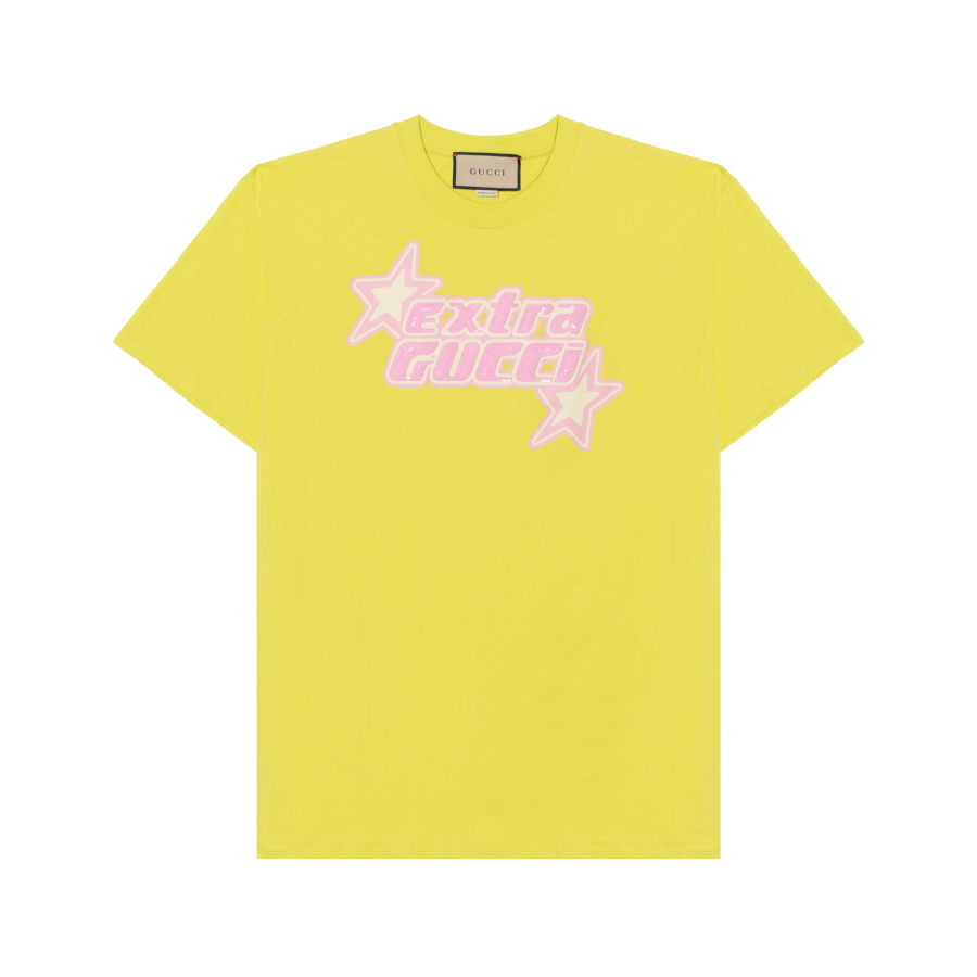 GUCCI T Shirts Women's Yellow Crew Neck Moderate
