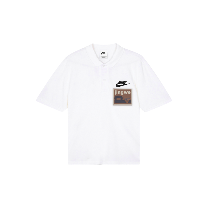 Nike Nike Polo Shirts Men's White Polo Collar Moderate Straight Fit