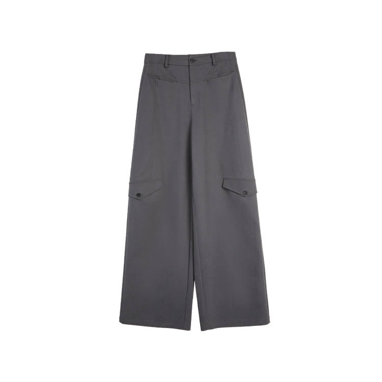 ELLE Casual Pants Women's Medium Gray Moderate Wide Leg Pants