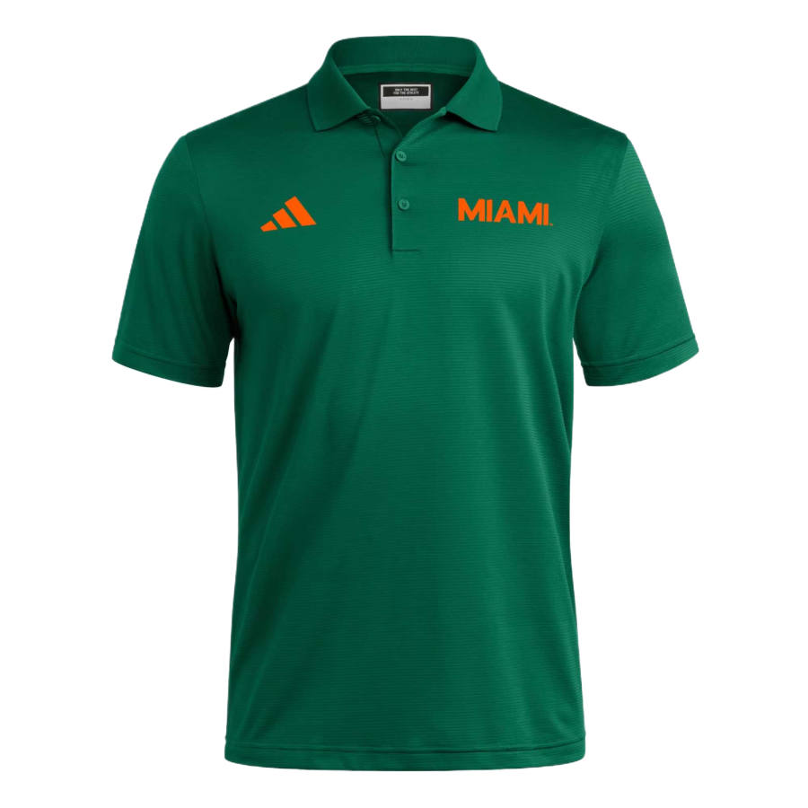 Adidas Adidas Free Shipping With AdiClub Miami Hurricanes Coaches Ottoman Polo