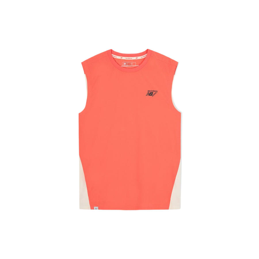 New Balance New Balance Tank Tops Men's Coral Red Crew Neck Moderate Other