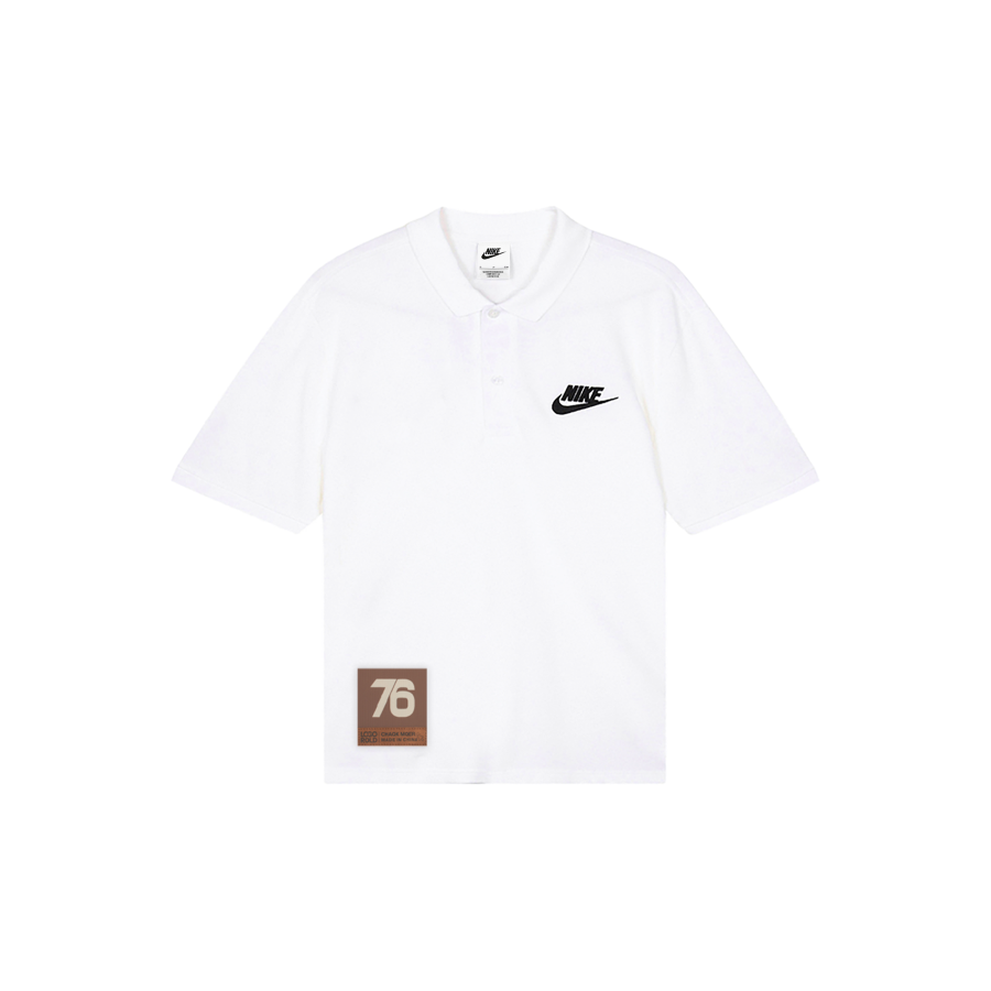 Nike Nike Polo Shirts Men's White Polo Collar Moderate Straight Fit
