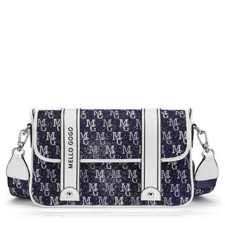 MELLO GOGO Fabric Shoulder Bag, Crossbody Bag, Shoulder Bag Medium Women's Navy Blue