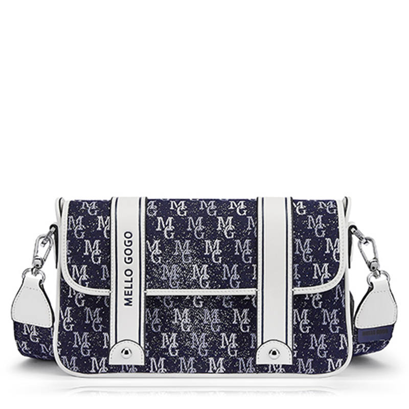 MELLO GOGO Fabric Shoulder Bag, Crossbody Bag, Shoulder Bag Medium Women's Navy Blue