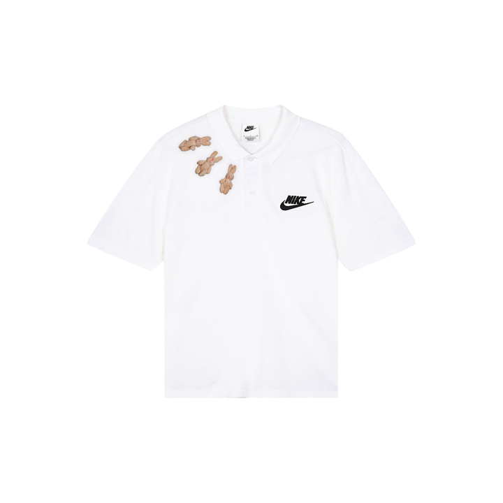 Nike Nike Polo Shirts Men's White Polo Collar Moderate Straight Fit