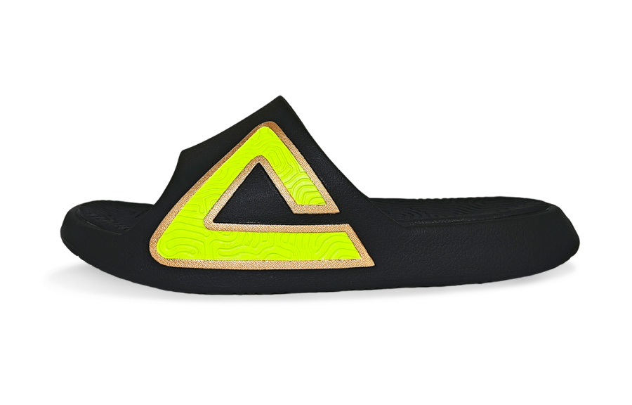PEAK Tai Ji1.0 Abrasion Resistant Cushioning Abrasion Resistant Cushioning Slide Slippers Unisex Black Green