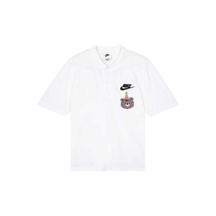 Nike Nike Polo Shirts Men's White Polo Collar Moderate Straight Fit