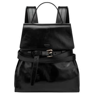 MOSCHINO Cow Leather Backpack Women's Black