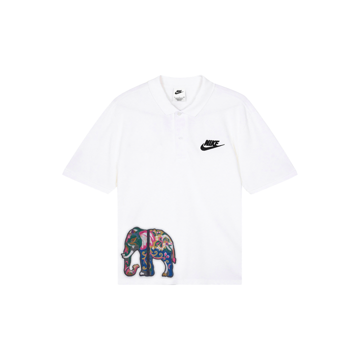 Nike Nike Polo Shirts Men's White Polo Collar Moderate Straight Fit