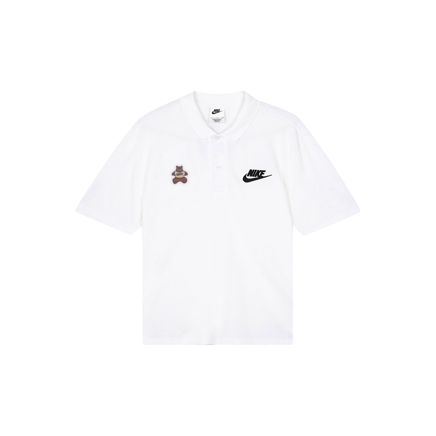 Nike Nike Polo Shirts Men's White Polo Collar Moderate Straight Fit
