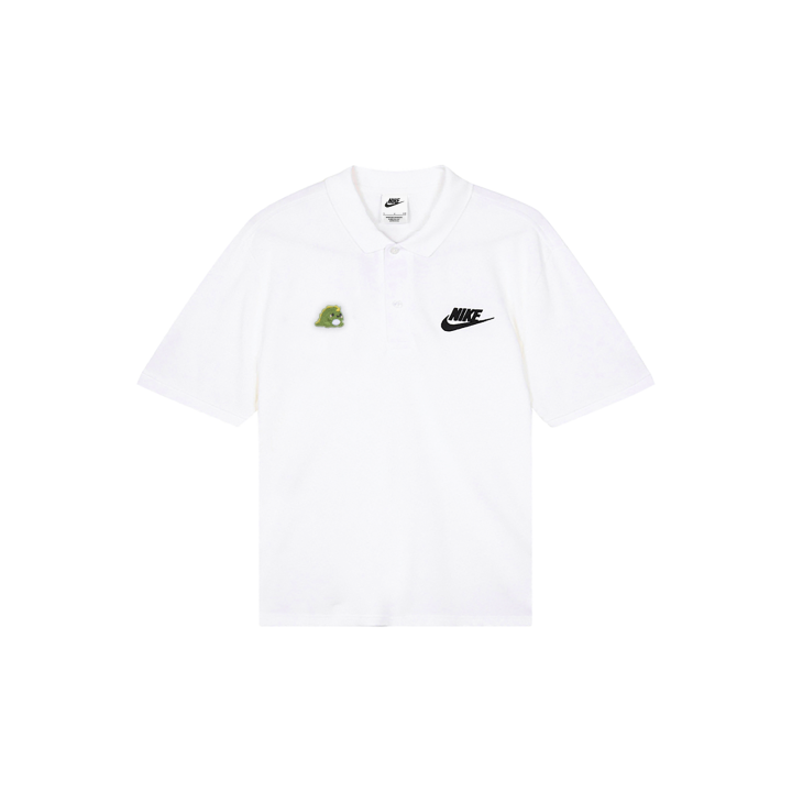 Nike Nike Polo Shirts Men's White Polo Collar Moderate Straight Fit
