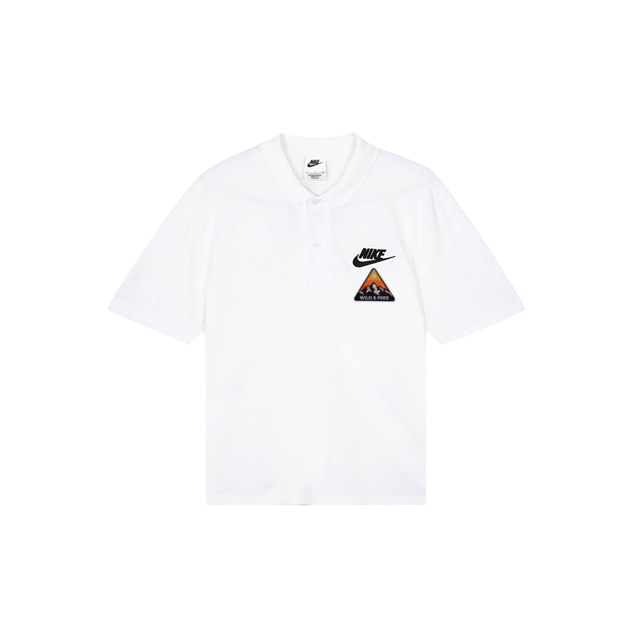 Nike Nike Polo Shirts Men's White Polo Collar Moderate Straight Fit