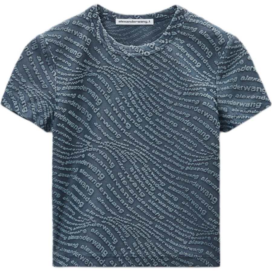 Alexander Wang Alexander Wang logo-embossed short-sleeve top