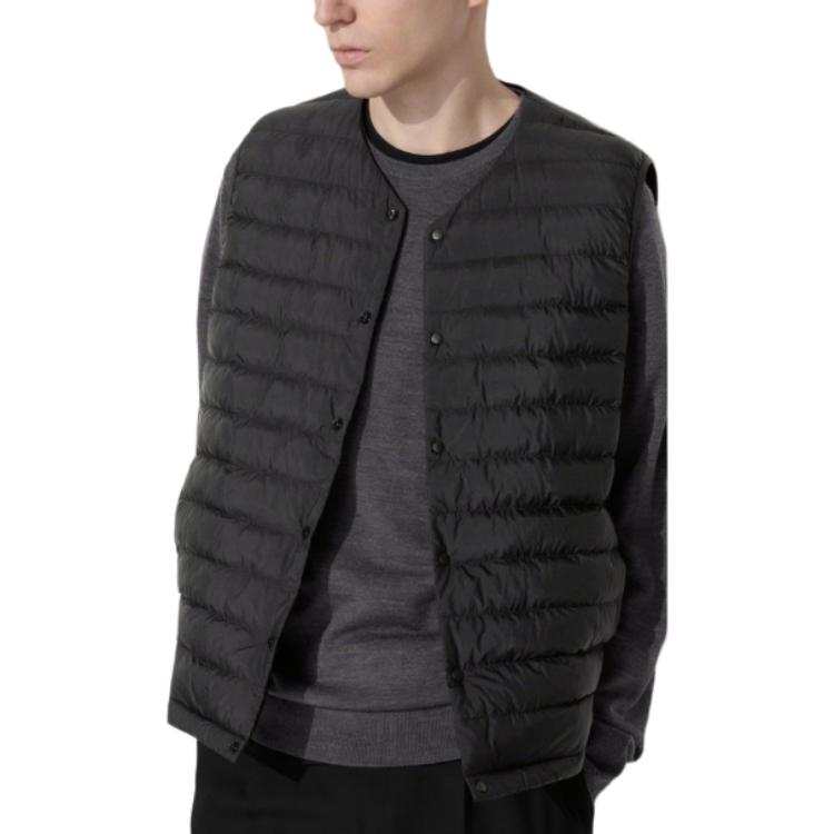 UNIQLO Vests Men's Black Crew Neck Other