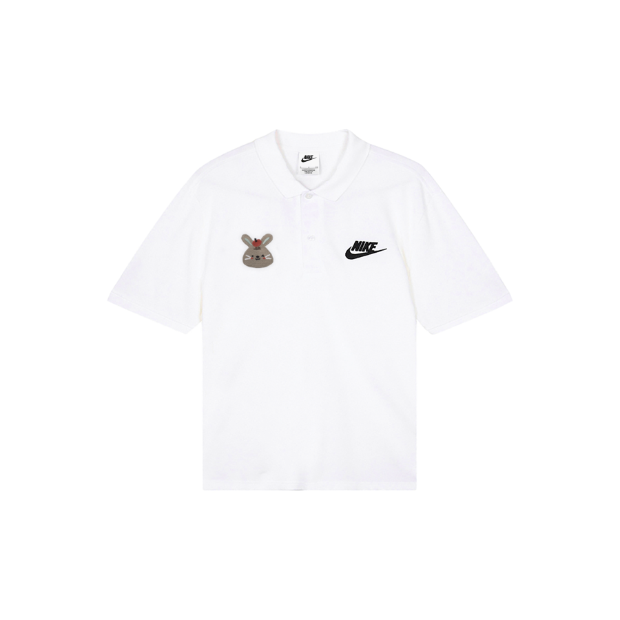 Nike Nike Polo Shirts Men's White Polo Collar Moderate Straight Fit