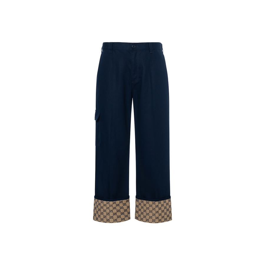 GUCCI Gucci Gg Supreme straight-leg trousers