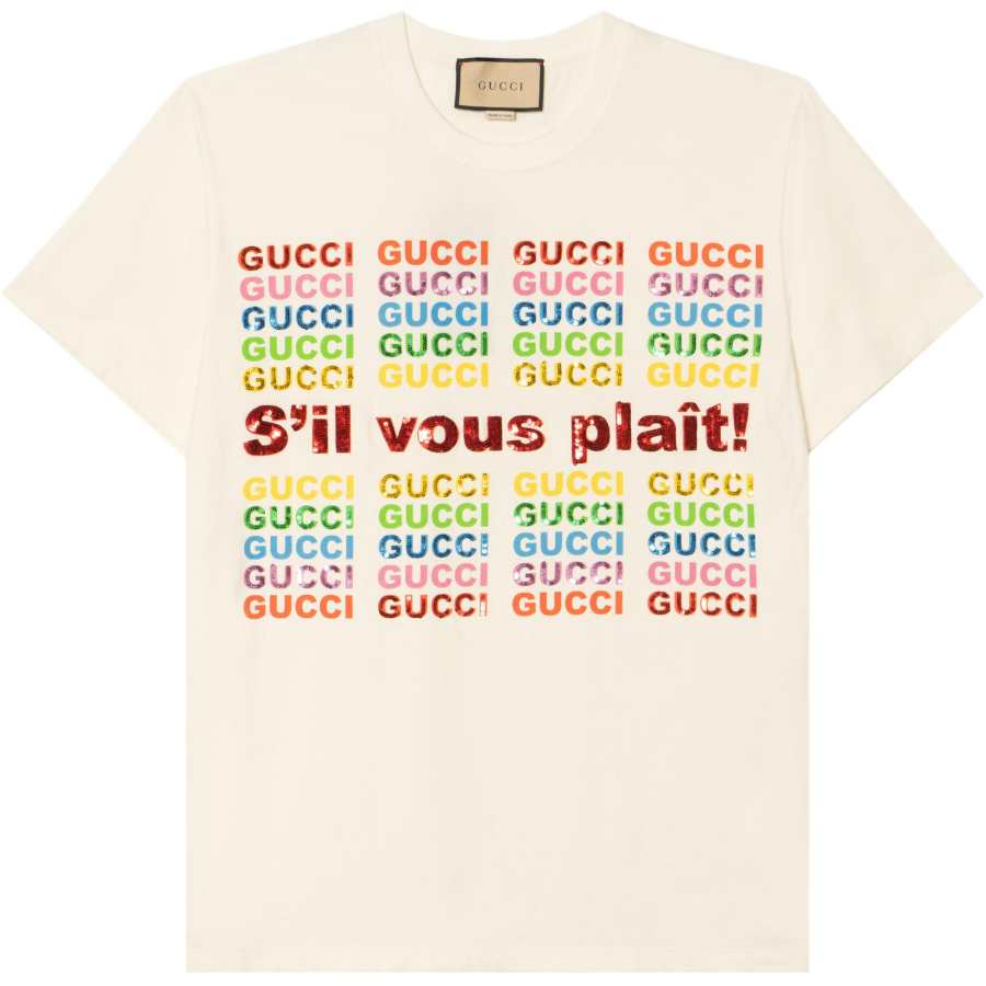 GUCCI SS23 T Shirt Women's Ecru