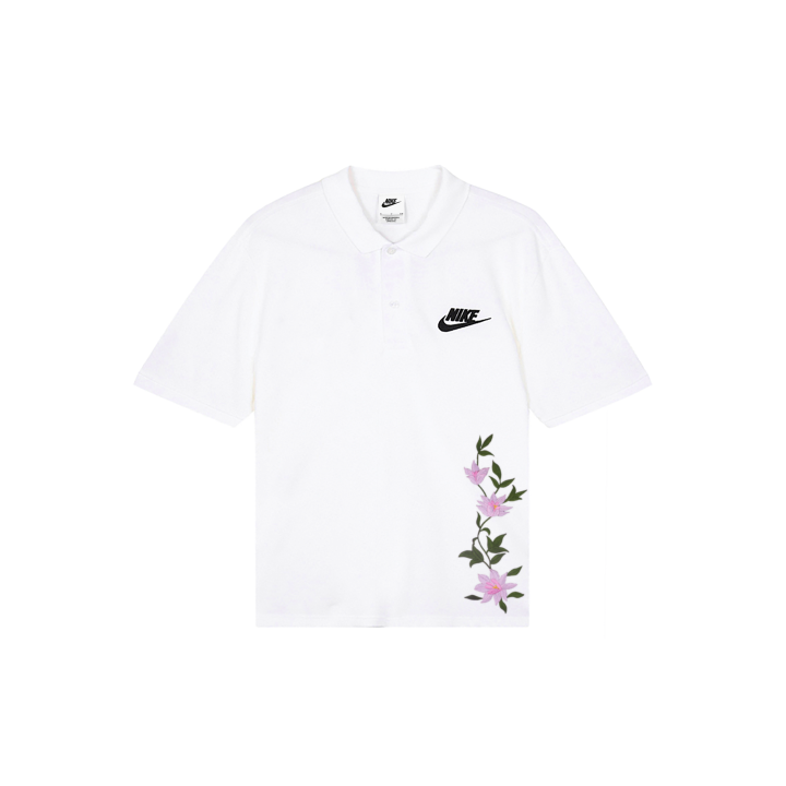 Nike Nike Polo Shirts Men's White Polo Collar Moderate Straight Fit