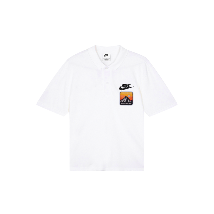 Nike Nike Polo Shirts Men's White Polo Collar Moderate Straight Fit