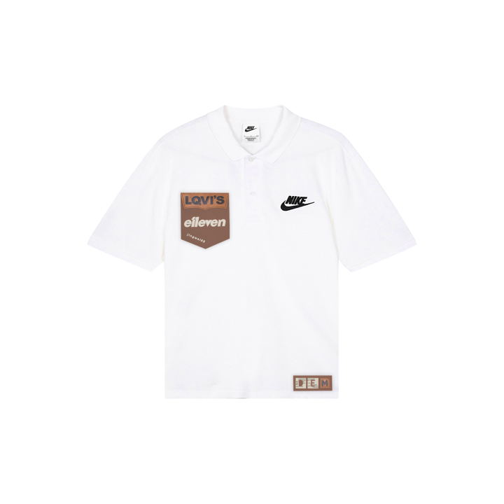 Nike Nike Polo Shirts Men's White Polo Collar Moderate Straight Fit