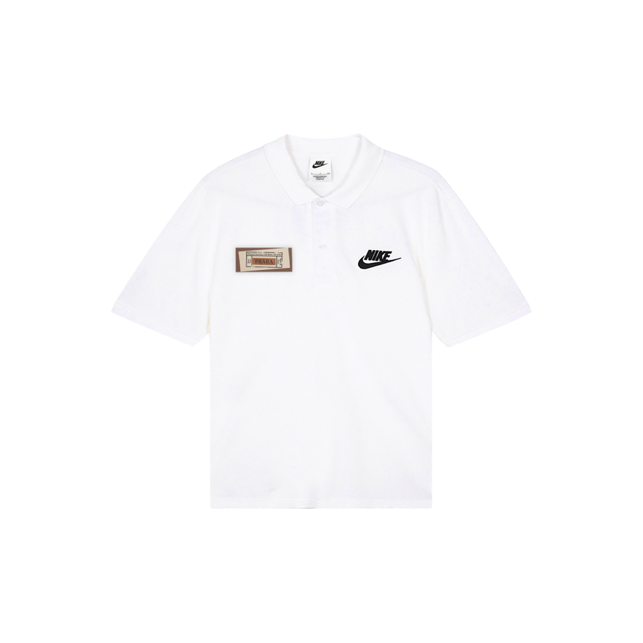 Nike Nike Polo Shirts Men's White Polo Collar Moderate Straight Fit