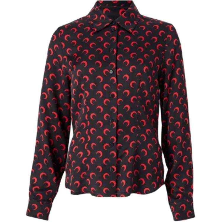Marine Serre Moon Printed Long Sleeved Shirt