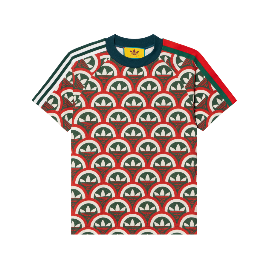 GUCCI X Adidas Trefoil Print T Shirt