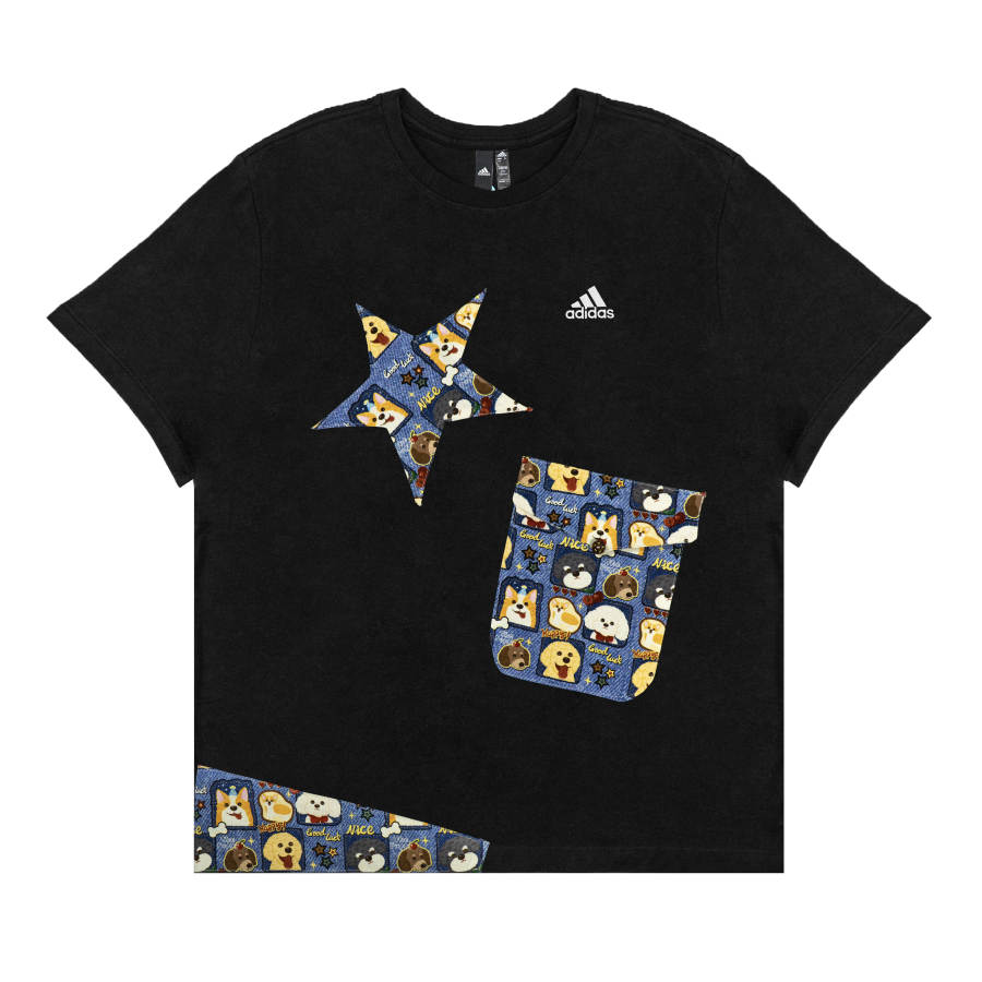Adidas Adidas T Shirts Unisex Black Crew Neck Moderate Straight Fit