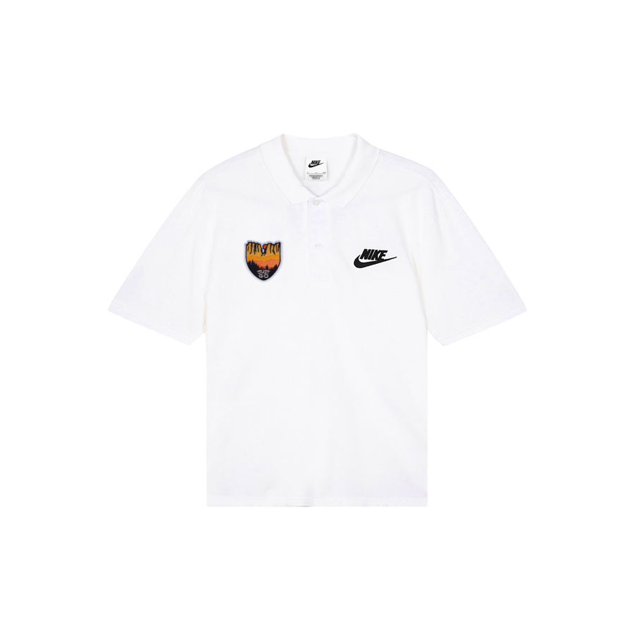 Nike Nike Polo Shirts Men's White Polo Collar Moderate Straight Fit